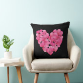 Coussin de coeur pétal rose rose (Chaise)