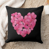 Coussin de coeur pétal rose rose (Couverture)
