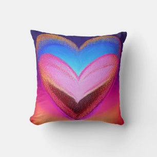 Coussin de coeur pétillant