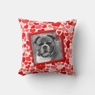 Coussin de Coeurs de Chien Boxer