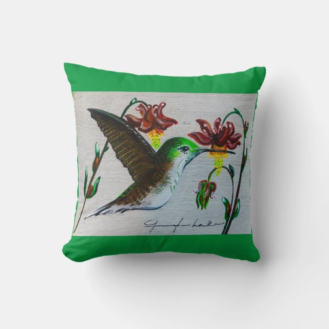Coussin de colibri vert (Recto)