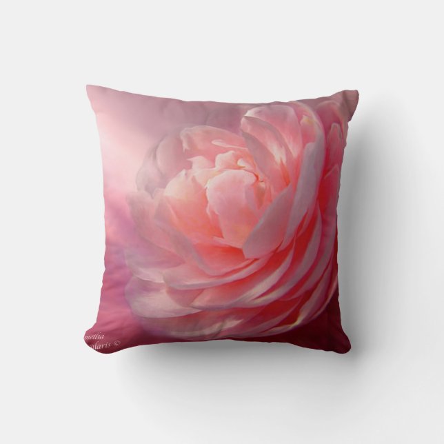 Coussin de concepteur d'art de camélia (Recto)