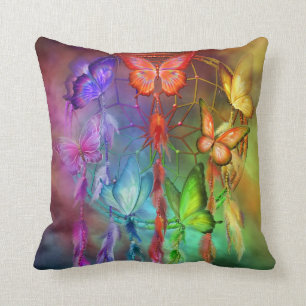 Coussin de concepteur d'art de rêves d'arc-en-ciel
