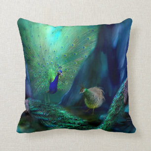 Coussin de concepteur d'art de tant de paons