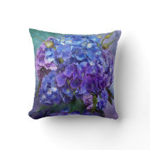 Coussin de concepteur d'art d'hortensia