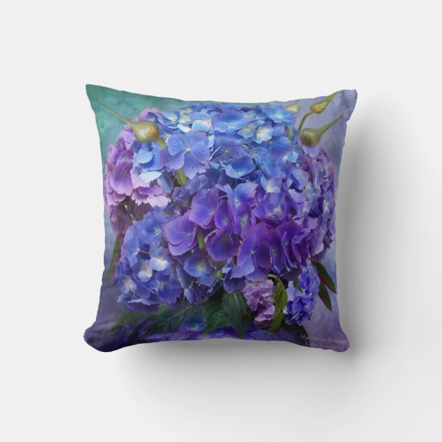 Coussin de concepteur d'art d'hortensia (Recto)