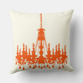Coussin de concepteur de lustre orange (Verso)