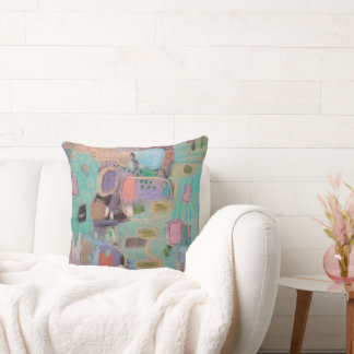 Coussin de conception abstraite multicolore