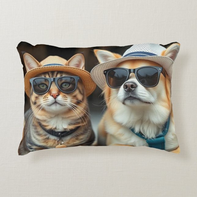 Coussin de conception de chat et de chien (Devant)