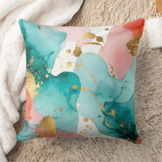 Coussin de conception de Motif d'aquarelle Abstrai