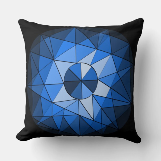 Coussin de conception de pierre gemme de cercle de (Recto)