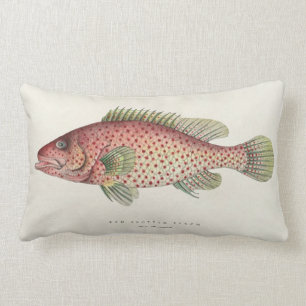Coussin de conception de poisson vintage