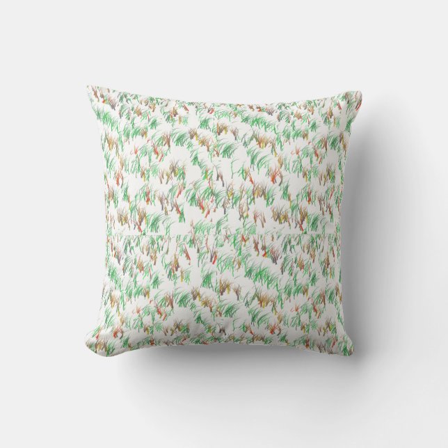 Coussin de conception d'herbe verte (Recto)