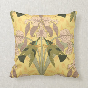 Coussin de conception d'iris de Nouveau d'art