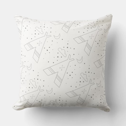 Coussin de conception Motif de Tepee Tribal (Recto)