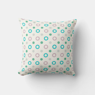 Coussin de conception rétro avec point circulaire 
