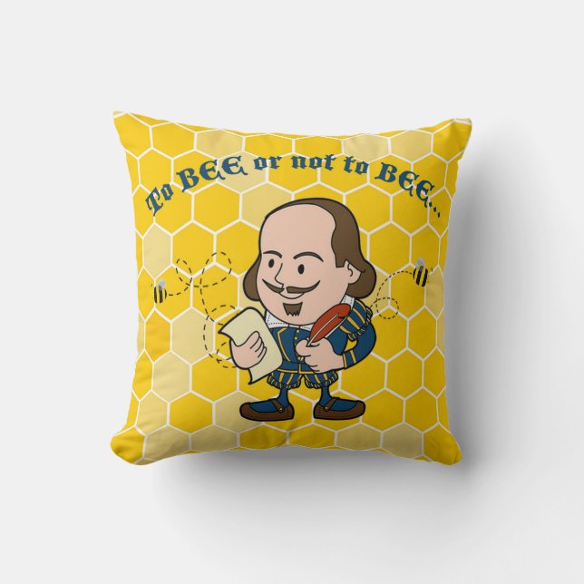 Coussin de concours d'orthographe de Shakespeare (Recto)