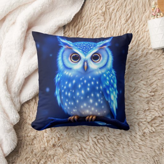 Coussin de confort de la chouette azur (Couverture)