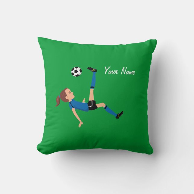 Coussin de cool de footballeur de fille (Recto)