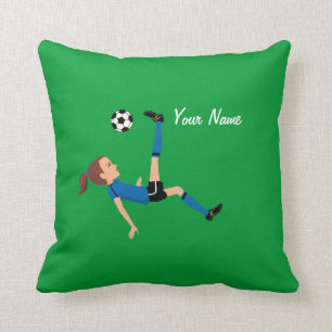Coussin de cool de footballeur de fille