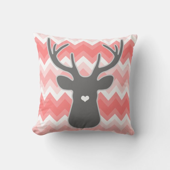 Coussin de corail de cerfs communs de nez de coeur (Recto)