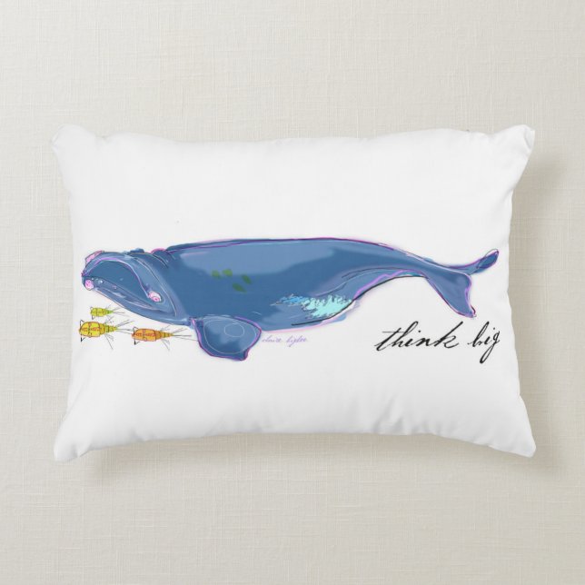 Coussin de corps "de baleine droite d'Atlantique (Devant)