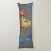 Coussin de corps de carte du monde (Dos (Vertical))