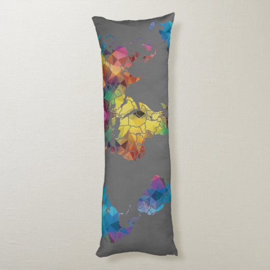 Coussin de corps de carte du monde (Dos (Vertical))