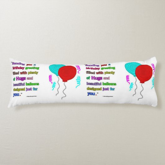 Coussin de corps de citation de salutation (Devant)