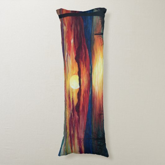 Coussin de corps de coucher du soleil (Devant (Vertical))