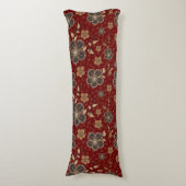 Coussin de corps de fleurs naturelles rouges (Devant (Vertical))