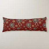 Coussin de corps de fleurs naturelles rouges (Devant)