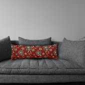 Coussin de corps de fleurs naturelles rouges