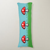 Coussin de corps de pré de champignon de pixel (Devant (Vertical))