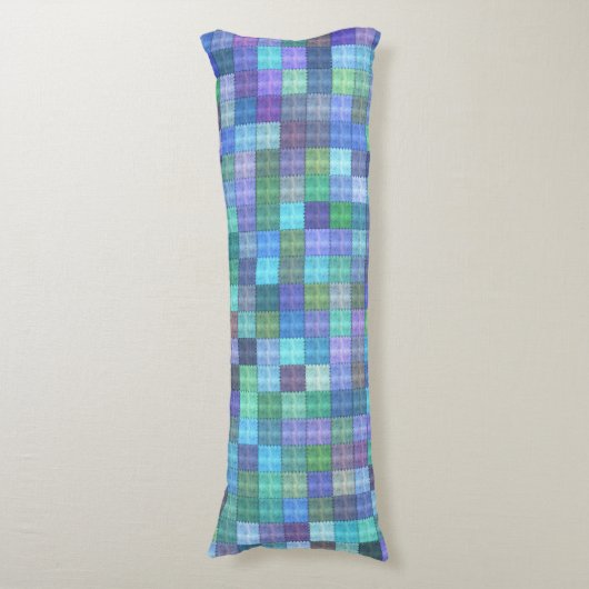 Coussin de corps d'édredon de patchwork (Devant (Vertical))