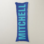 Coussin de corps fait sur commande de nom et de (Devant (Vertical))