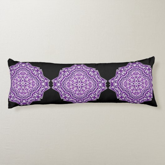 coussin de corps mandala violet (Dos)