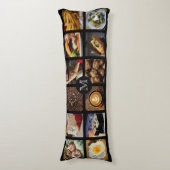 Coussin de corps monogramme personnalisé de pied (Devant (Vertical))