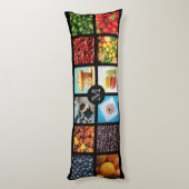 Coussin de corps monogramme personnalisé de pied (Dos (Vertical))