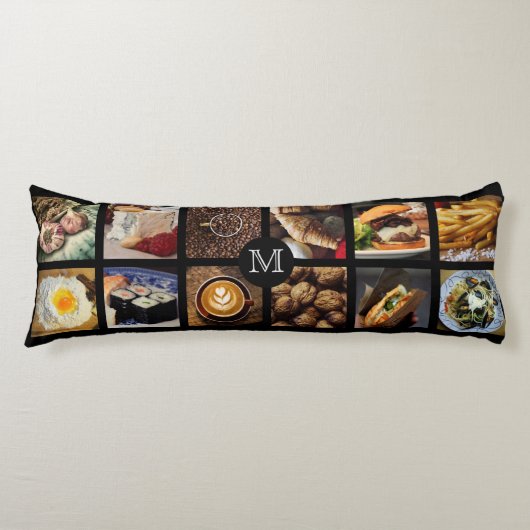 Coussin de corps monogramme personnalisé de pied (Devant)