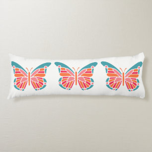 Coussin de corps papillon stylisé