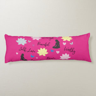 Coussin de Corps Rose Oreiller de l'Amour de Soi