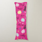 Coussin de Corps Rose | Oreiller de l'Amour de Soi (Devant (Vertical))