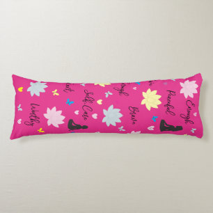 Coussin de Corps Rose Oreiller de l'Amour de Soi