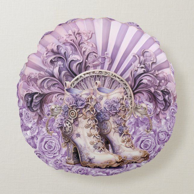 Coussin de coton Dramatic Lilac Steampunk Boots de (Devant)