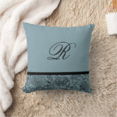 Coussin de coton personnalisé Monogramme de fleurs (Couverture)