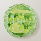 Coussin de coton rond Lime Yours (Dos)