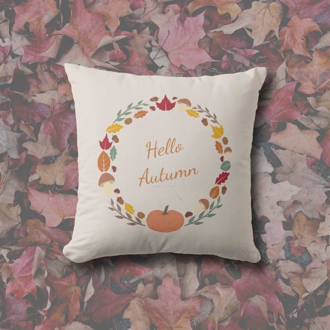 Coussin de couronne d'automne (Autumn Wreath Pillow)