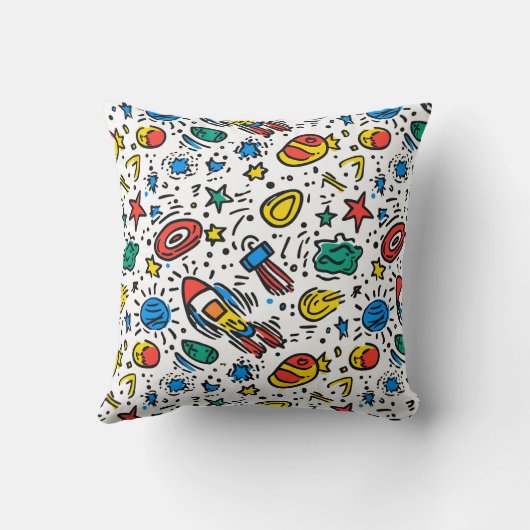 Coussin de coussin à thème spatial (Verso)