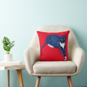 Coussin de coussin de chat Tuxedo amoureux de les (Chaise)